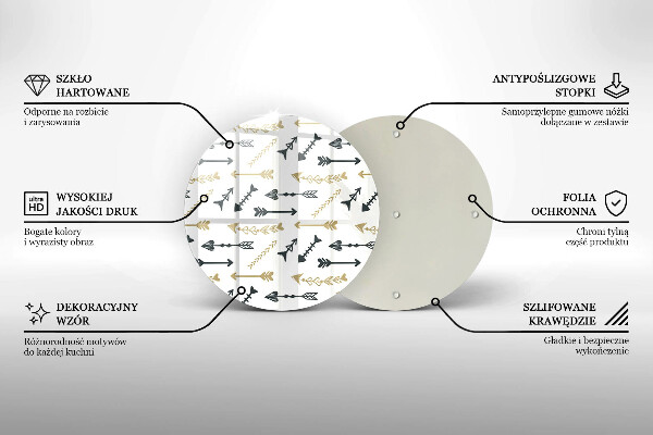 Protection plaque induction Modèle de flèches bohème