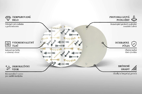 Protection plaque induction Modèle de flèches bohème