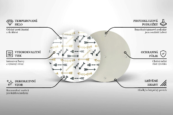 Protection plaque induction Modèle de flèches bohème