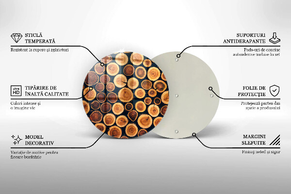 Protection plaque induction Des souches d'arbres en bois