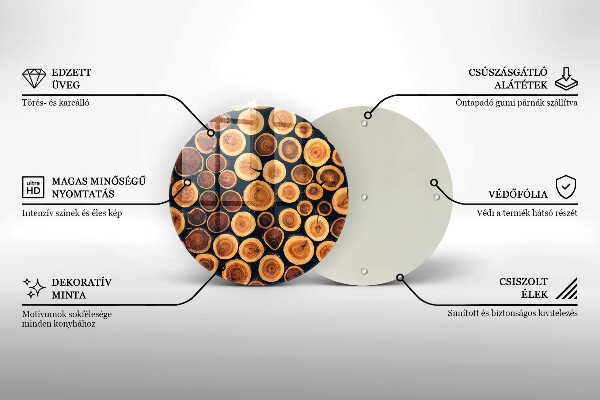 Protection plaque induction Des souches d'arbres en bois