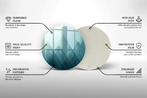 Protection plaque induction Montagnes abstraites