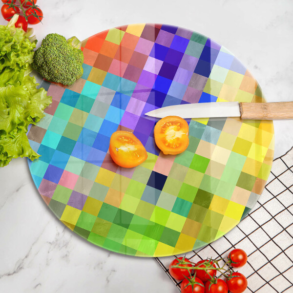 Protection plaque induction Carrés de pixels colorés