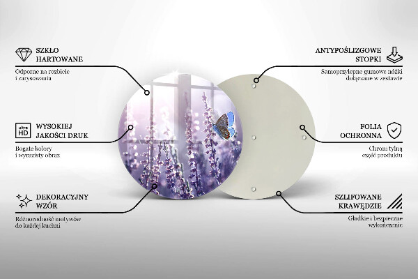 Protection plaque induction Fleurs sauvages et papillon