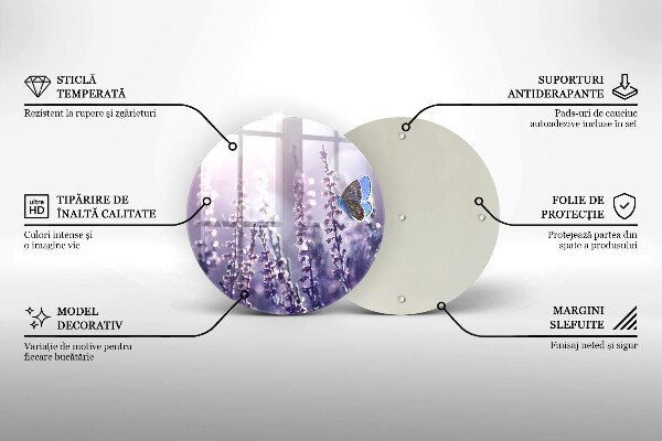 Protection plaque induction Fleurs sauvages et papillon