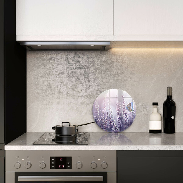 Protection plaque induction Fleurs sauvages et papillon