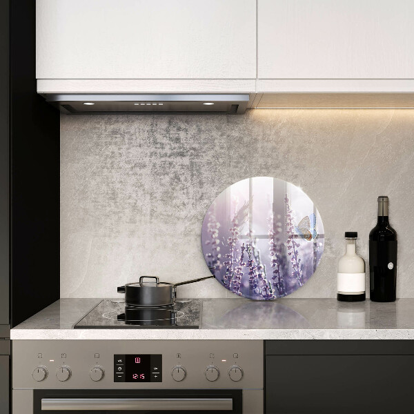 Protection plaque induction Fleurs sauvages et papillon