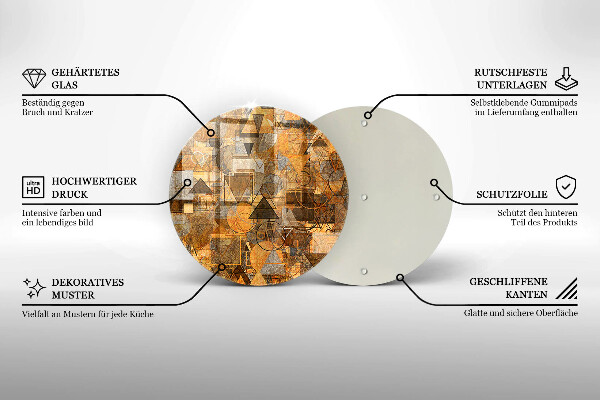 Protection plaque induction Modèle sans couture de figures géométriques