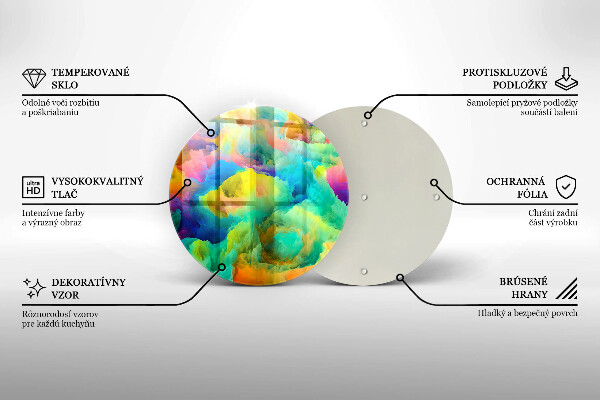 Protection plaque induction Abstraction colorée