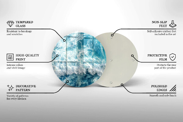 Protection plaque induction Vagues d'eau de mer