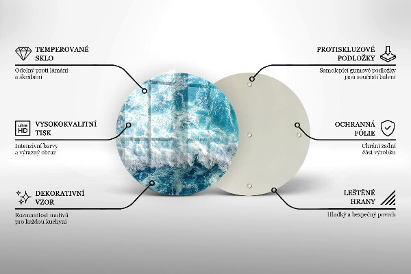 Protection plaque induction Vagues d'eau de mer