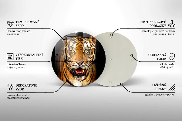 Protection plaque induction Tigre animal sauvage