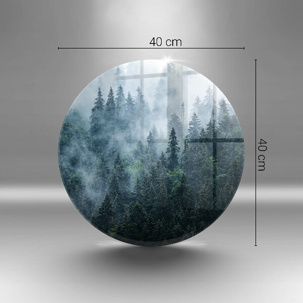 Protection plaque induction Arbres forestiers et brouillard