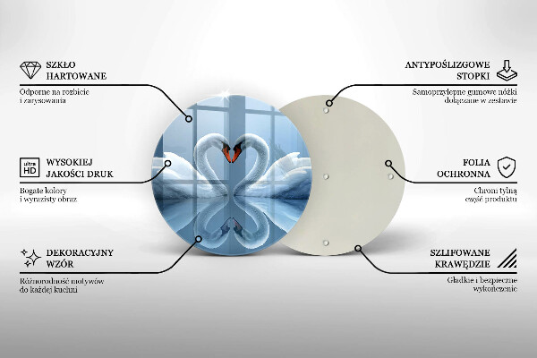 Protection plaque induction Deux coeurs de cygne