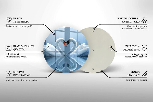 Protection plaque induction Deux coeurs de cygne