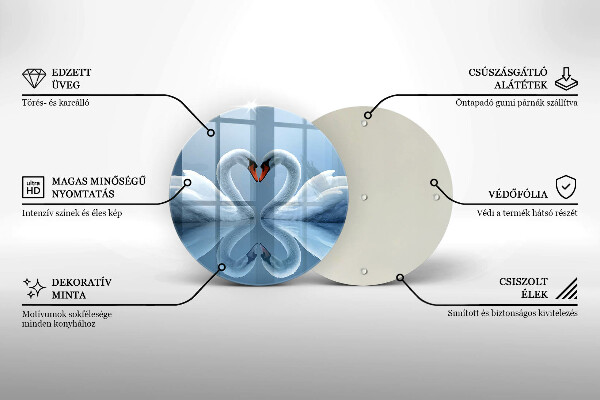 Protection plaque induction Deux coeurs de cygne