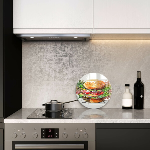 Protection plaque induction Dessin de hamburger