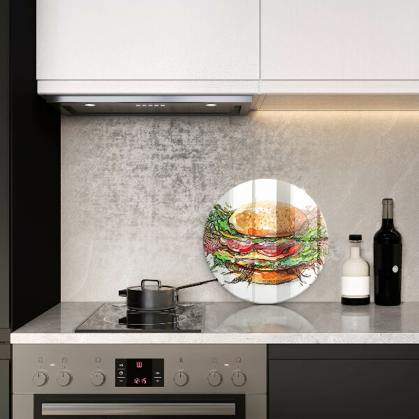 Protection plaque induction Dessin de hamburger
