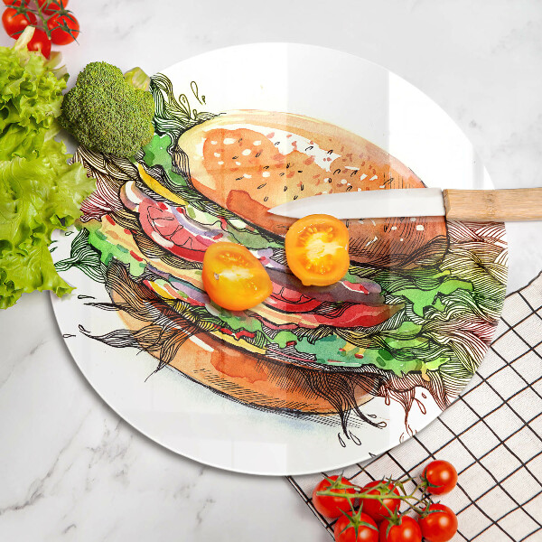 Protection plaque induction Dessin de hamburger