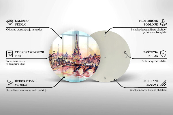 Protection plaque induction Paysage de Paris Tour Eiffel