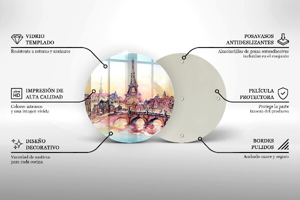 Protection plaque induction Paysage de Paris Tour Eiffel