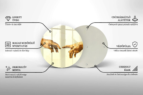 Protection plaque induction Création des mains d'Adam