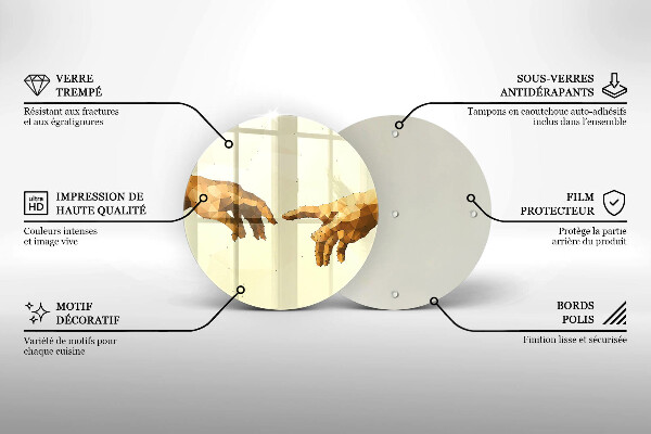 Protection plaque induction Création des mains d'Adam