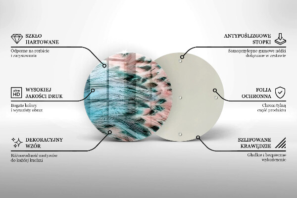 Protection plaque induction Plumes d'oiseaux bohèmes