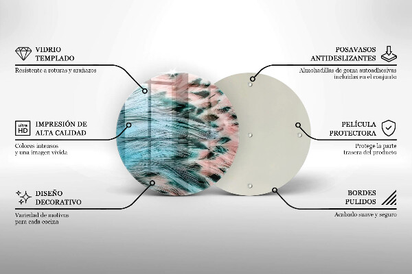 Protection plaque induction Plumes d'oiseaux bohèmes