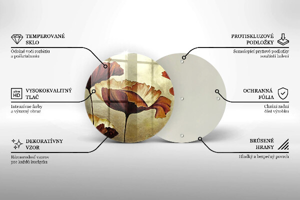 Protection plaque induction Fleurs de bohème peintes