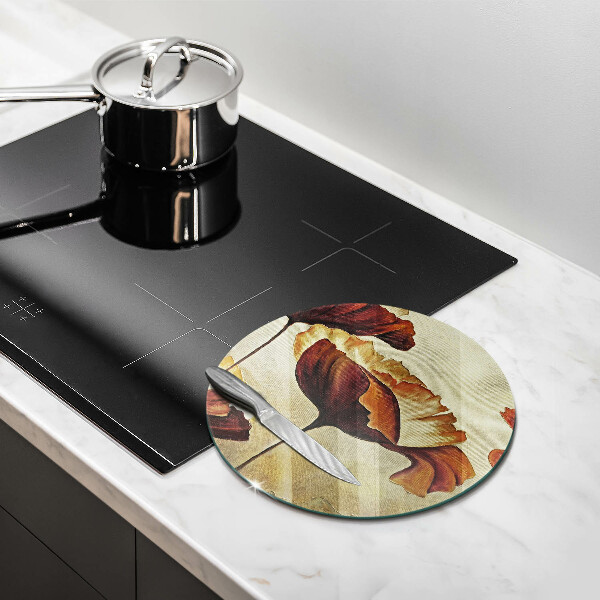 Protection plaque induction Fleurs de bohème peintes