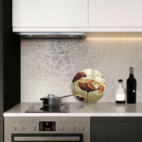 Protection plaque induction Fleurs de bohème peintes