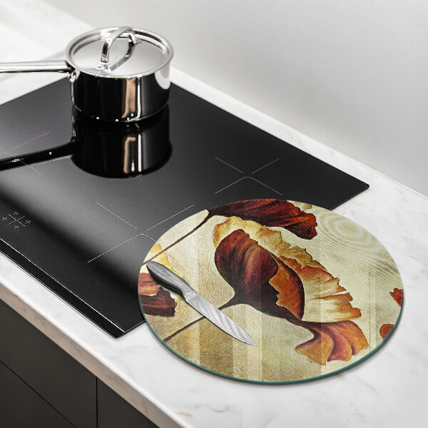 Protection plaque induction Fleurs de bohème peintes