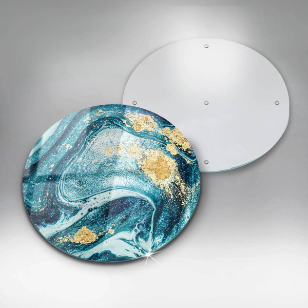 Protection plaque induction Abstraction d'or bleu