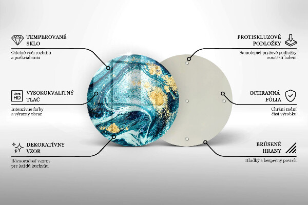 Protection plaque induction Abstraction d'or bleu