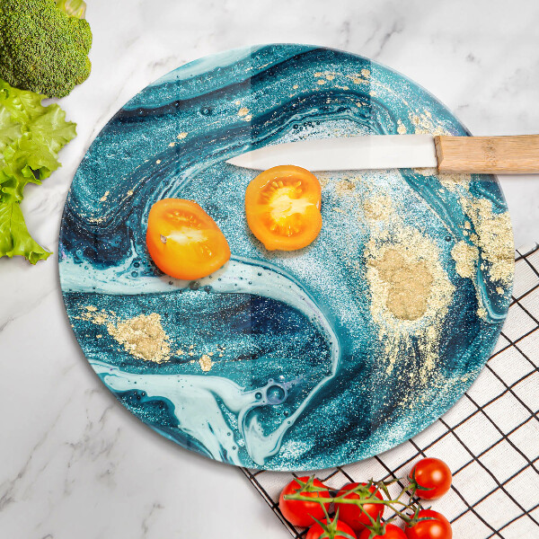 Protection plaque induction Abstraction d'or bleu