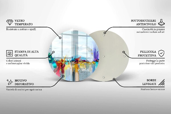 Protection plaque induction Abstraction peinte