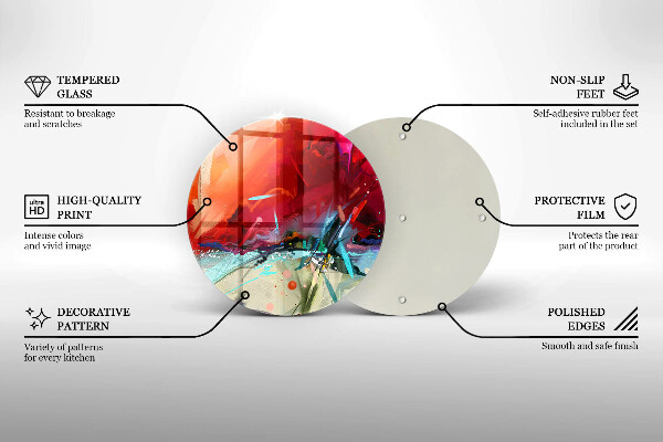 Protection plaque induction Abstraction peinte