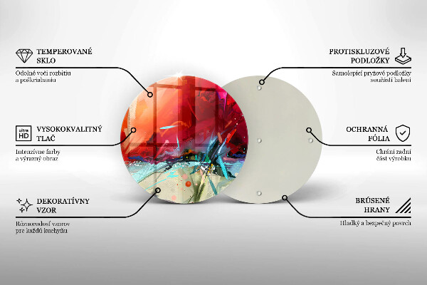 Protection plaque induction Abstraction peinte