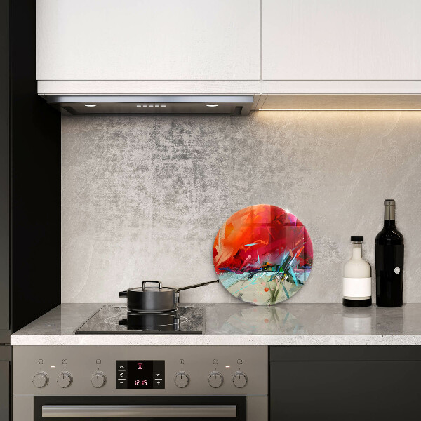 Protection plaque induction Abstraction peinte