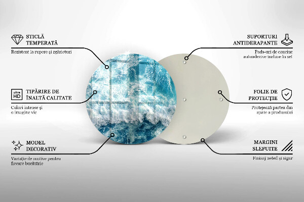 Protection plaque induction Vagues d'eau de mer