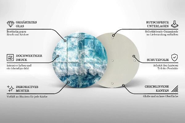 Protection plaque induction Vagues d'eau de mer