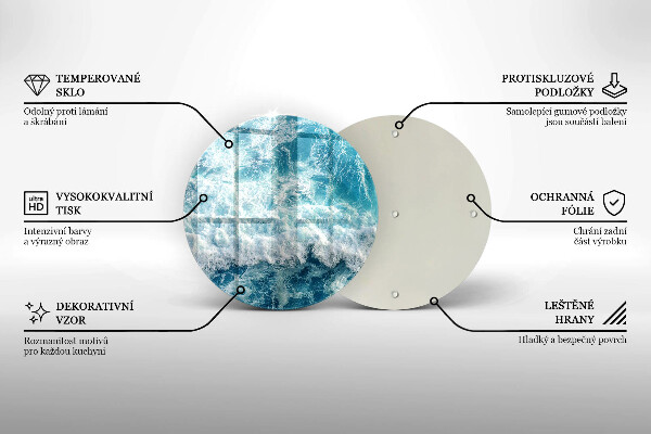 Protection plaque induction Vagues d'eau de mer