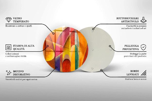 Protection plaque induction Abstraction colorée