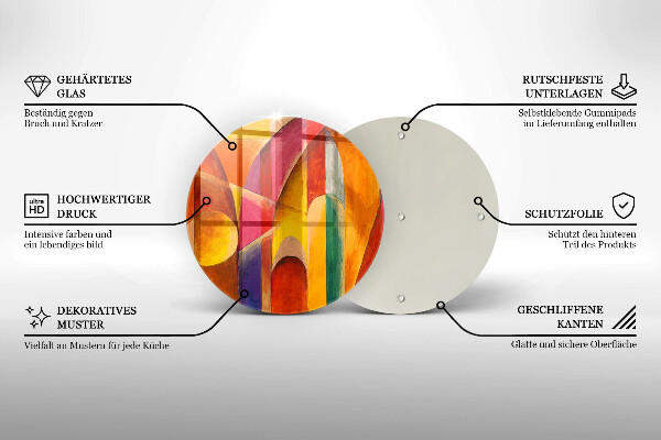 Protection plaque induction Abstraction colorée