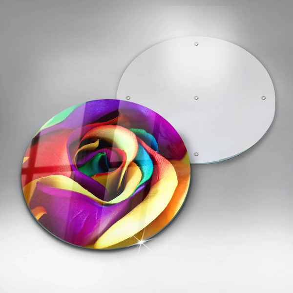 Protection plaque induction Pétales de roses colorés