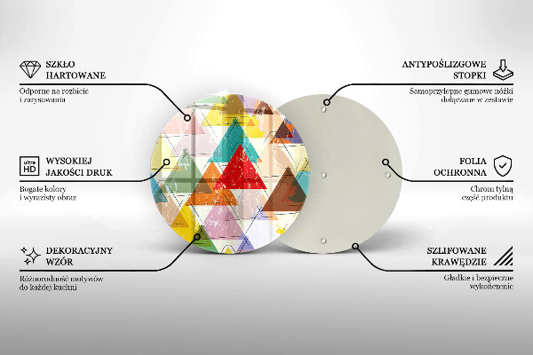 Protection plaque induction Triangles peints