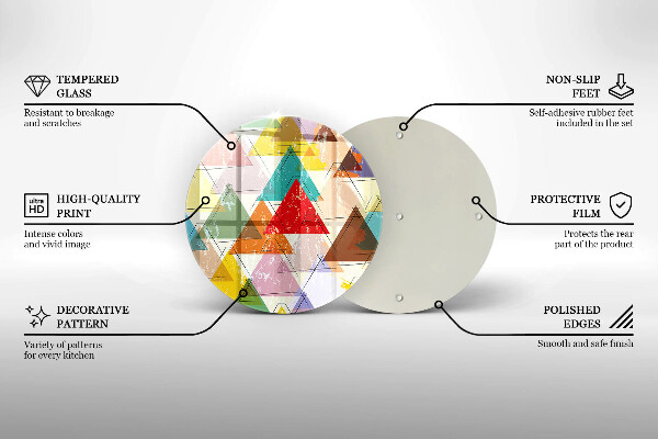 Protection plaque induction Triangles peints
