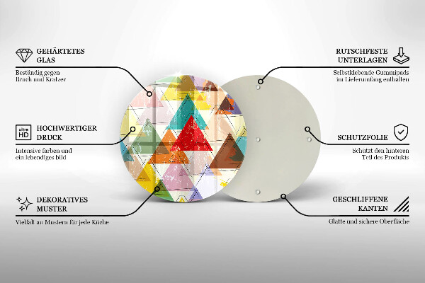 Protection plaque induction Triangles peints