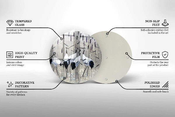Protection plaque induction Grues japonaises